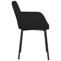 Chaises à manger lot de 2 Noir Velours