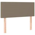 cadre de lit avec matelas Taupe 90x190 cm Tissu