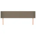 Tête de lit avec oreilles Taupe 203x16x78/88 cm Tissu