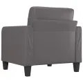 Fauteuil Gris 60 cm Similicuir