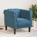 Fauteuil bleu velours