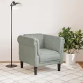 Fauteuil gris clair Velours