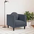 Fauteuil avec coussin gris foncé velours