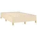 cadre de lit matelas et LED crème 120x190 cm tissu
