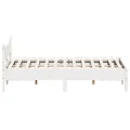 Cadre de lit blanc 140x190 cm bois de pin massif