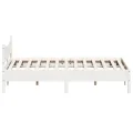 Cadre de lit avec tête de lit blanc 160x200 cm bois pin massif