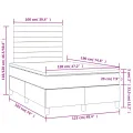 cadre de lit et matelas LED rose 120x190 cm velours