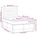 cadre de lit avec matelas LED vert foncé 120x190 cm