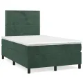 cadre de lit avec matelas LED vert foncé 120x190 cm
