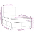 cadre de lit avec matelas LED vert foncé 120x190 cm