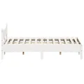 Cadre de lit Blanc 135x190 cm Bois de pin massif