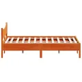 Cadre de lit cire marron 140x190 cm bois de pin massif