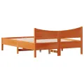 Cadre de lit cire marron 140x190 cm bois de pin massif