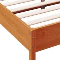 Cadre de lit cire marron 140x190 cm bois de pin massif