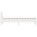 Cadre de lit blanc 90x200 cm bois de pin massif