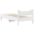 Cadre de lit blanc 90x200 cm bois de pin massif