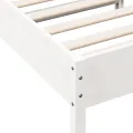 Cadre de lit blanc 90x200 cm bois de pin massif