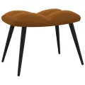 Chaise de relaxation avec repose-pied Marron Velours