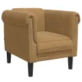 Fauteuil marron velours