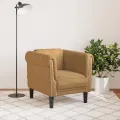 Fauteuil marron velours