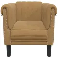 Fauteuil marron velours