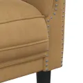Fauteuil marron velours