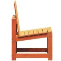 Salon de jardin 3 pcs cire marron bois de pin massif