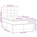 cadre de lit et matelas LED rose 120x190 cm velours