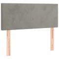 cadre de lit avec matelas LED gris clair 120x190 cm