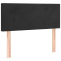 cadre de lit et matelas LED noir 120x190 cm velours