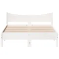 Cadre de lit blanc 140x200 cm bois de pin massif