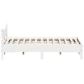 Cadre de lit blanc 140x200 cm bois de pin massif