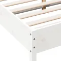 Cadre de lit blanc 140x200 cm bois de pin massif