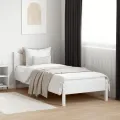 Cadre de lit Blanc 75x190 cm Bois de pin massif