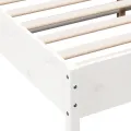 Cadre de lit et tête de lit blanc 180x200 cm bois de pin massif