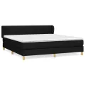 cadre de lit avec matelas Noir 160x200 cm Tissu
