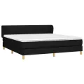 cadre de lit avec matelas Noir 160x200 cm Tissu