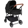 Poussette pour bébé 3-en-1 Anthracite et noir Acier