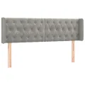 Tête de lit à LED Gris clair 147x16x78/88 cm Velours