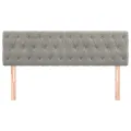 Têtes de lit 2 pcs Gris clair 72x7x78/88 cm Velours