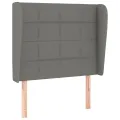 cadre de lit avec matelas Gris foncé 100x200cm Tissu
