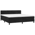 cadre de lit et matelas Noir 160x200 cm Velours