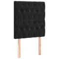 cadre de lit et matelas Noir 80x200 cm Velours