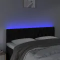 Tête de lit à LED Noir 160x7x78/88 cm Velours