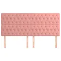 Têtes de lit 4 pcs Rose 100x7x78/88 cm Velours