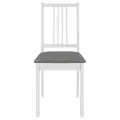 Chaises à manger avec coussins lot de 6 blanc bois solide