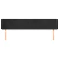Tête de lit avec oreilles Noir 163x23x78/88 cm Velours