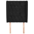 Tête de lit avec oreilles Noir 83x23x118/128 cm Velours