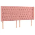 Tête de lit à LED Rose 203x16x118/128 cm Velours
