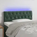 Tête de lit à LED Vert foncé 90x7x78/88 cm Velours